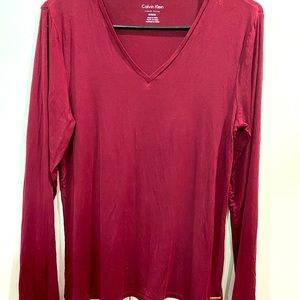 Calvin Klein medium burgundy long sleeve